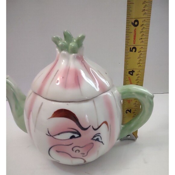 Vintage Holt Howard Angry Garlic Teapot Anthropomorphic Hand-Painted Japan - Picture 9 of 11